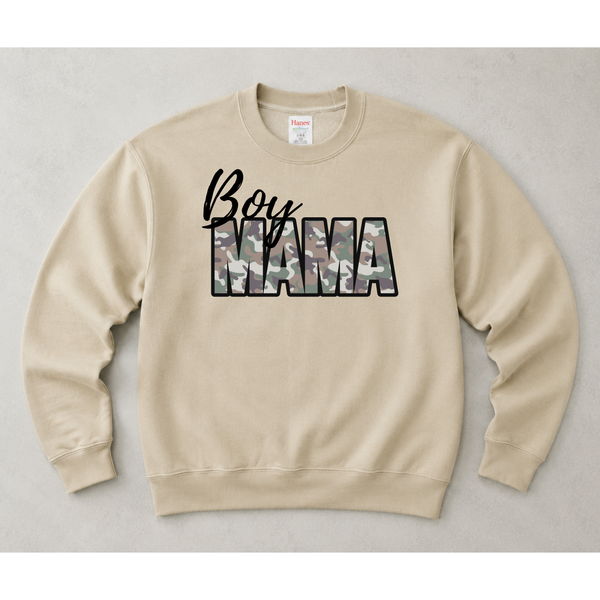 Boy Mama Camo Sweatshirt