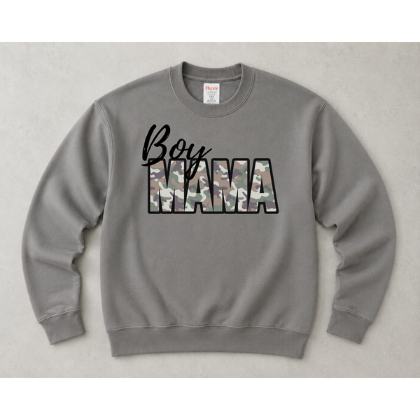 Boy Mama Camo Sweatshirt