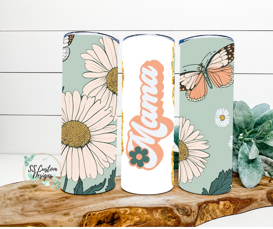 Retro Mama Tumbler - 20oz Skinny