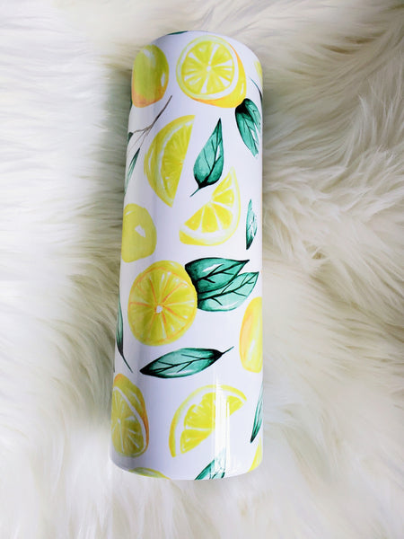 Salt & Tequila Lemon Tumbler - 20oz Skinny