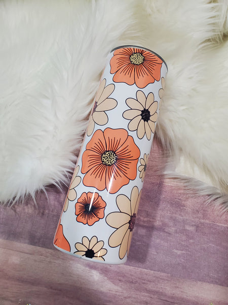 Floral Mama Tumbler - 20oz Skinny Tumbler