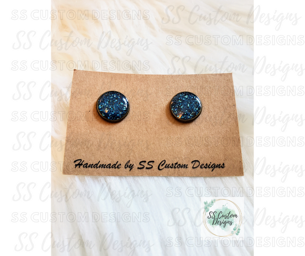 Glitter Resin Earring Studs