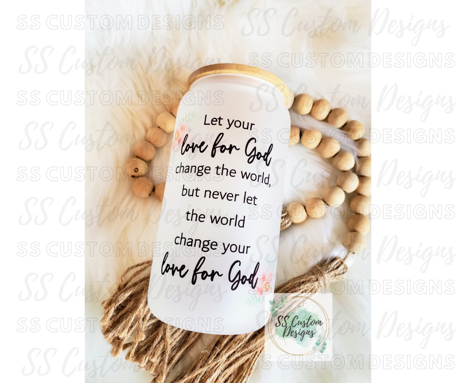 Love for God Glass Can - 16oz