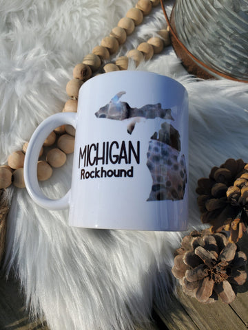 Michigan Rockhound Ceramic Coffee Mug