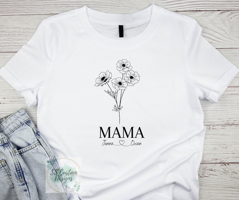 Simple flower bouquet Mama T-Shirt