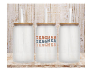 Teacher Glass Can - 16oz