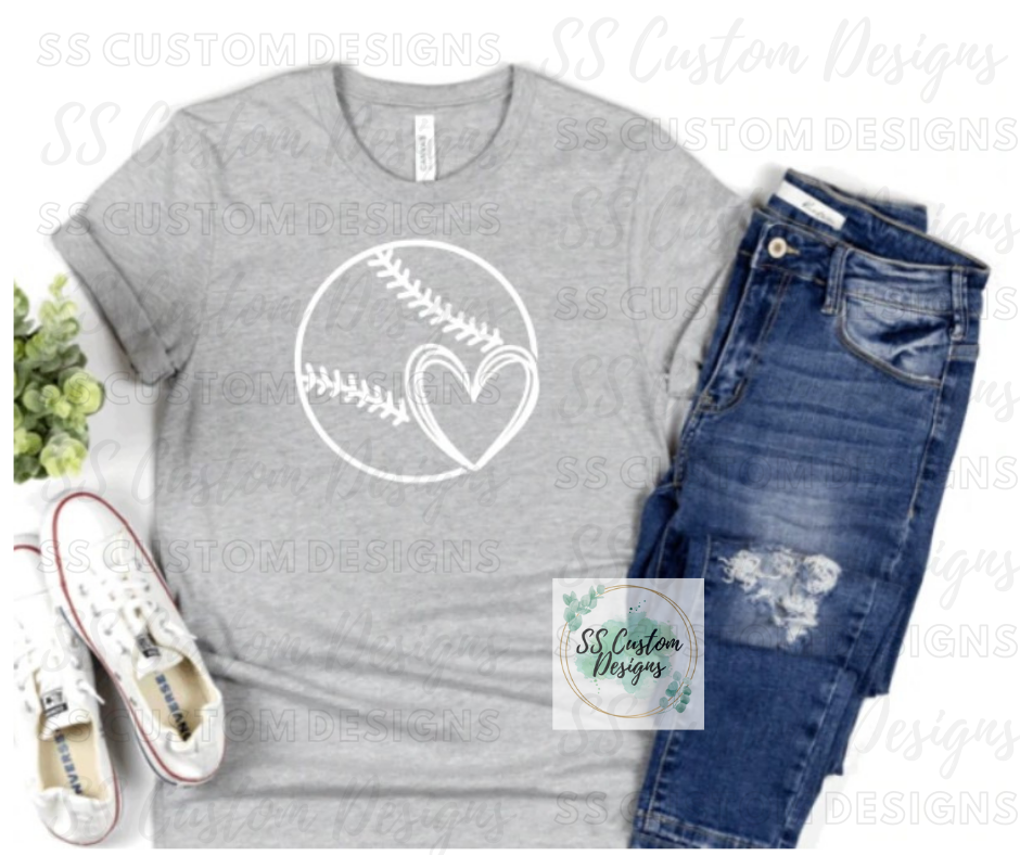 Baseball Heart T-Shirt