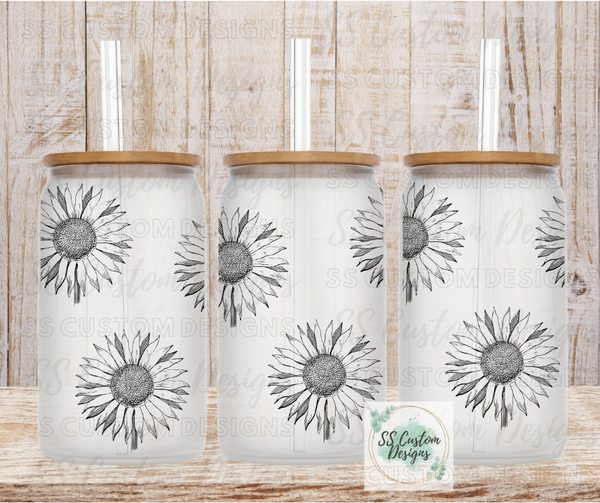 Sunflower Glass Can - 16oz